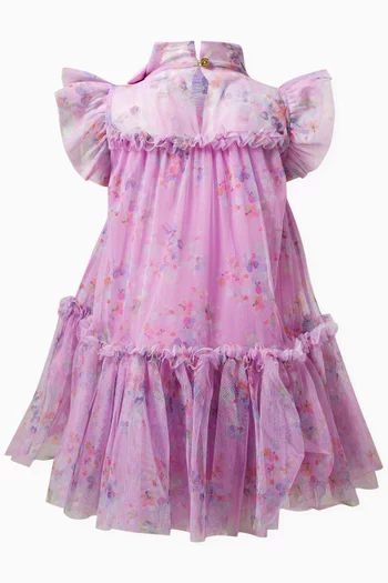 Marigold Roses Dress in Tulle