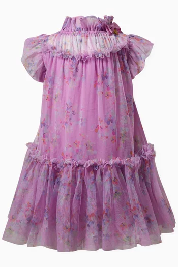 Marigold Roses Dress in Tulle