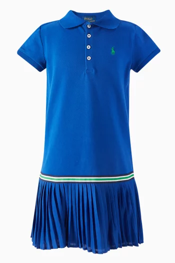 Embroidered-pony Polo Dress in Pique-knit