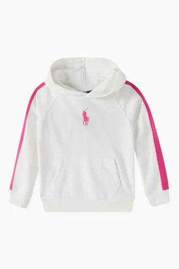 Embroidered-pony Hoodie in Cotton-blend