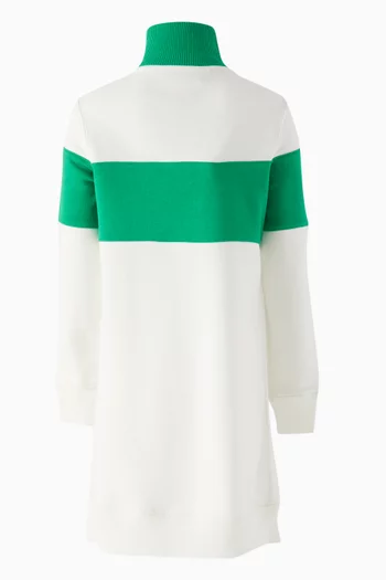 Logo Mockneck Dress in Cotton-blend