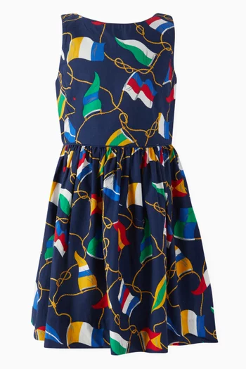 All-over Printed Dress in Cotton
