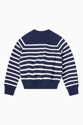 Striped Sweater in Cotton-knit