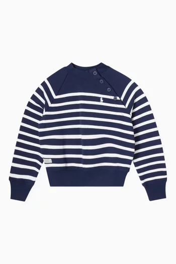 Striped Sweater in Cotton-knit