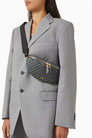 Bandida 22 Sling Crossbody Bag in Scale Canvas & Calfskin