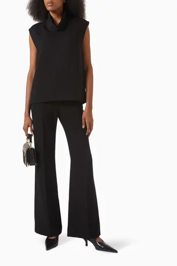 High-neck Top in Viscose Blend