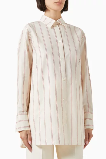 Striped Shirt in Cotton Blend