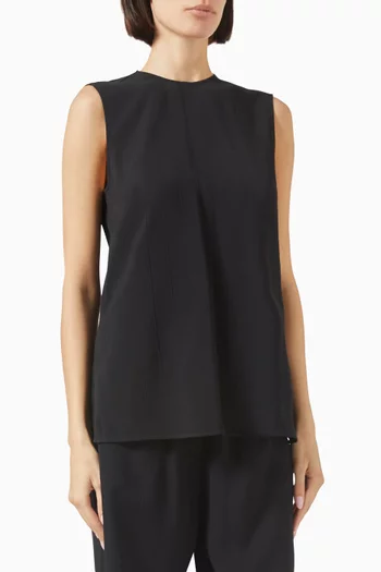 Woven Stripe Top in Viscose Blend