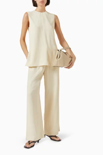 Woven Stripe Top in Viscose Blend