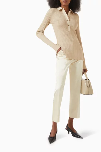 Crop Pants in Organic Cotton Blend
