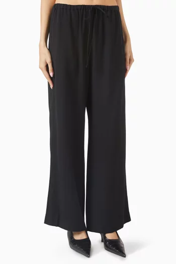 Woven Stripe Pants in Viscose Blend