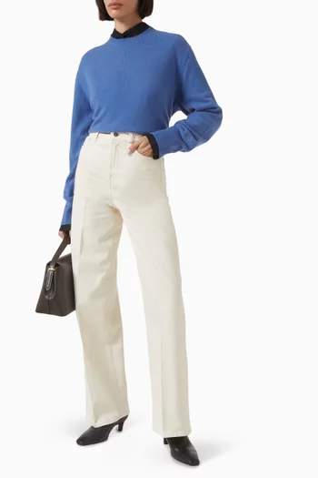 Crewneck Knit Sweater in Cashmere