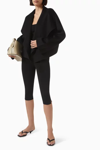 Compact Knit Capri Pants in Viscose Blend