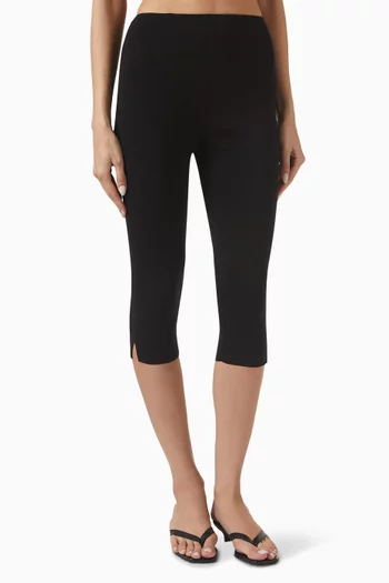 Compact Knit Capri Pants in Viscose Blend