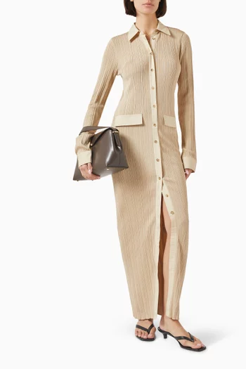 Knit Maxi Shirtdress