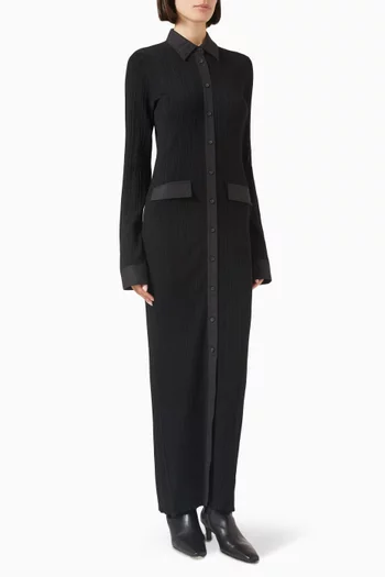 Knit Maxi Shirtdress