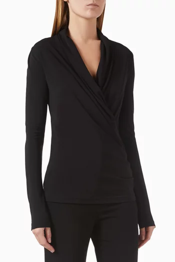 Overlapped Top in Jersey
