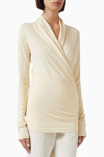 Overlapped Top in Jersey