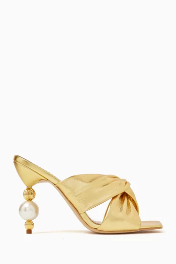 Camelia Lys 100 Mule Sandals in Leather