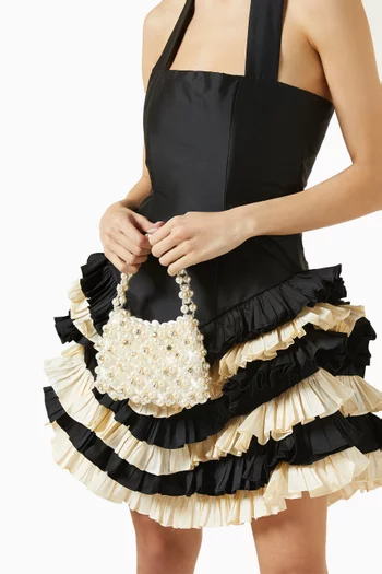 حقيبة كتف انيمون مزينة بلؤلؤ