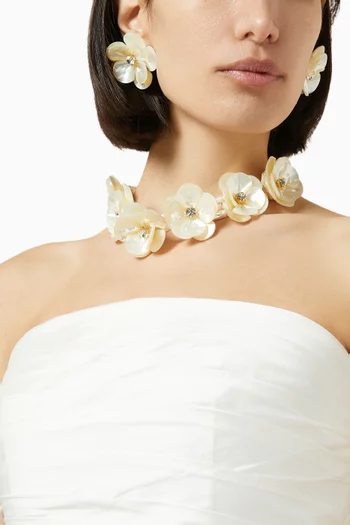 أقراط فلور بلانش بمشبك