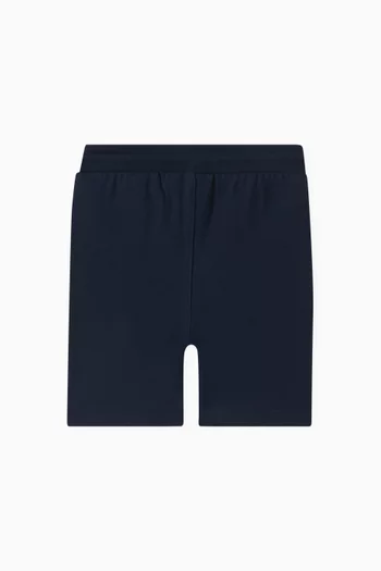 شورت مقسم بألوان بشعار الماركة قطن  بيكيه