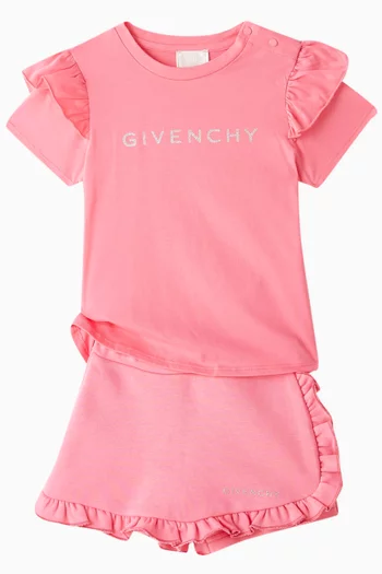 Ruffle Skort in Cotton-fleece