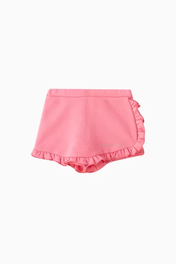 Ruffle Skort in Cotton-fleece