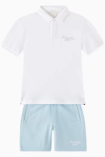 Logo Polo Shirt in Cotton