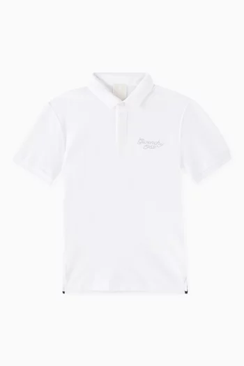 Logo Polo Shirt in Cotton
