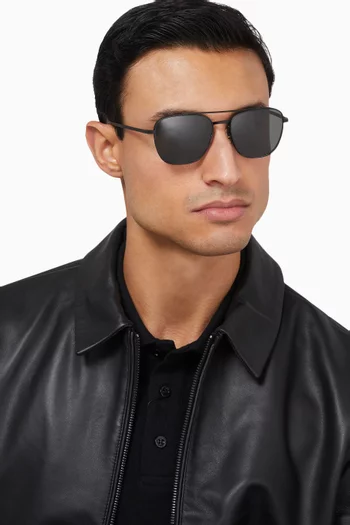 Avison Sunglasses in Titanium