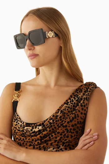 Oversized Square Sunglasses in Acetate