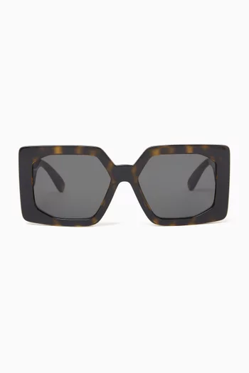 Oversized Square Sunglasses in Acetate