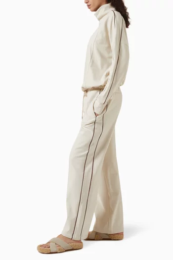 Ariana High-neck Sweater in Brushed-fabric