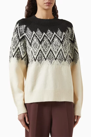 Siren Relaxed Jacquard Sweater in Knit
