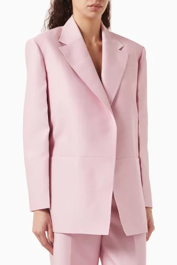 Boxy Blazer in Wool-silk