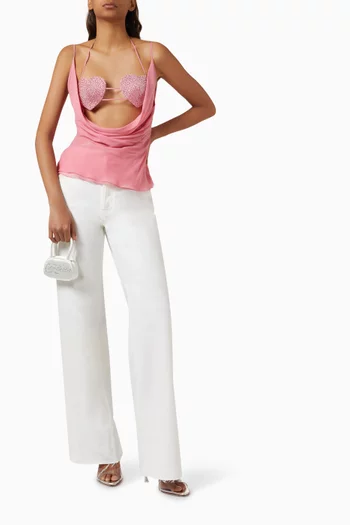 Georg Embellished-heart Top in Silk