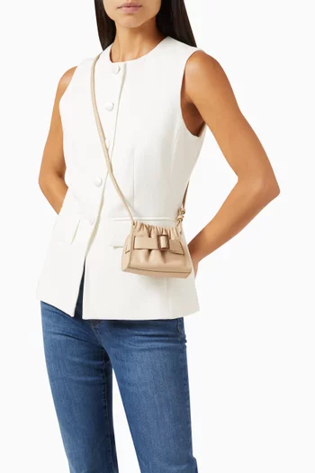 Micro Scrunchy Crossbody Bag in Soft Leather