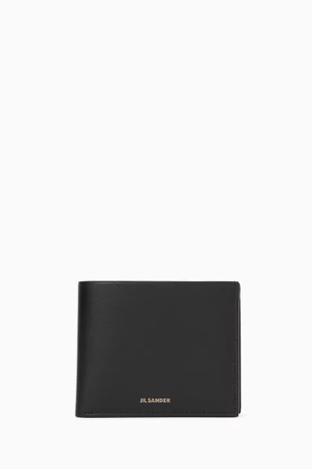 Bifold Zip Wallet in Leather