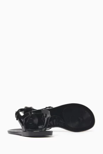 Ikonik Karl & Choupette Glitter Sandals in PVC