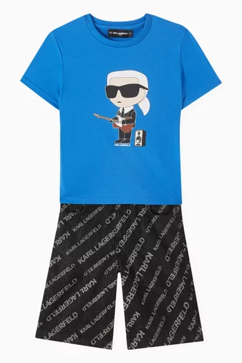 Karl-print T-shirt in Cotton-jersey