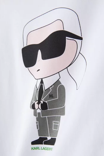 Karl-print T-shirt in Stretch Cotton