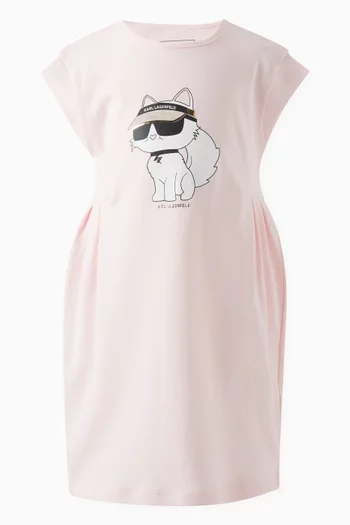 Karl Graphic Print Dress in Cotton