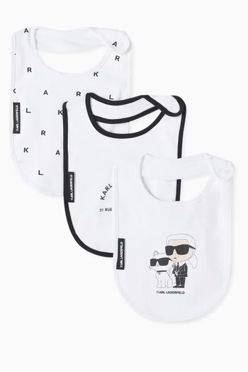 Illustrated Bibs, Set of Three