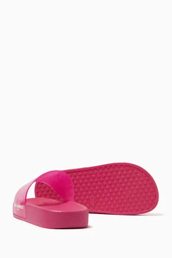 Choupette-print Slides in PVC