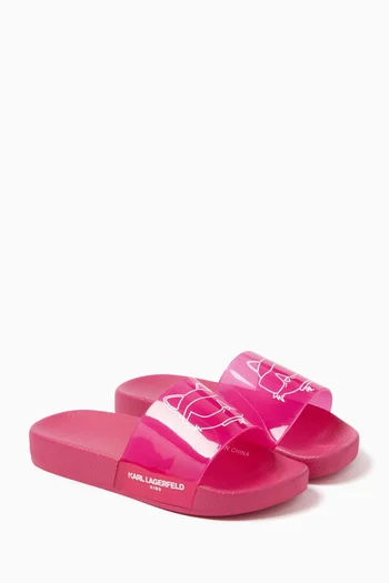 Choupette-print Slides in PVC