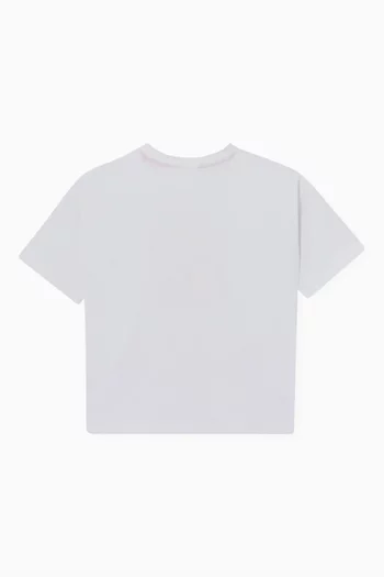 Fire Logo Graphic T-shirt in Cotton