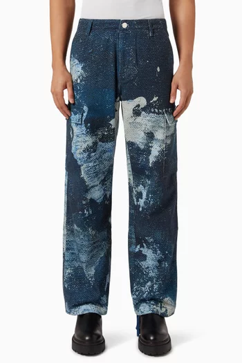 Deep Cargo Pants in Cotton Twill