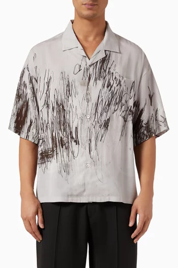 Freehand Printed Shirt in Twill