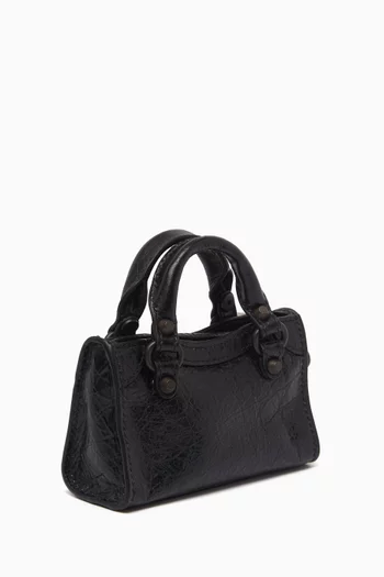 Micro Le City Charm Bag in Arena Storico Lambskin